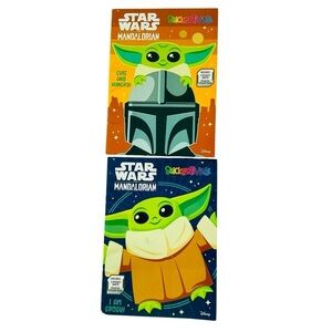 TWO Star Wars The Mandalorian Stickertivity Colortivity Books One Brand New